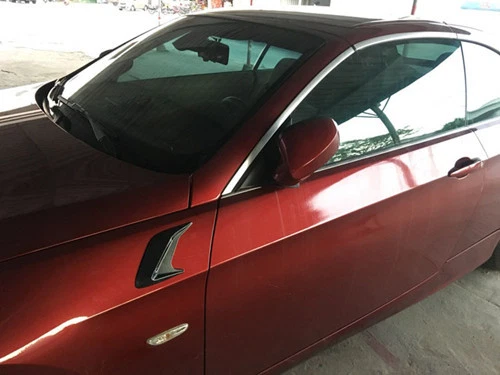 Silver 2PC DIY Car Auto Decorative Side Vent Air Flow Fender Intake Stickers New - Изображение 4 из 4