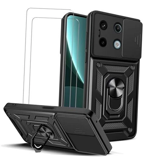 Phone Case for Case with Glass Screen Xiaomi Redmi Note 13 Pro 4G Black