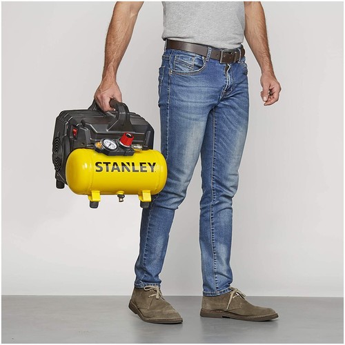 Compressore Aria Portatile 6 lt Silenziato STANLEY Coassiale DST 100/8/6 - Imagen 4 de 6