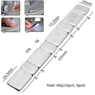8x stärkere Radauswuchtgewichte Klebeband 5/10g RC Auto LKW Reifengewichte