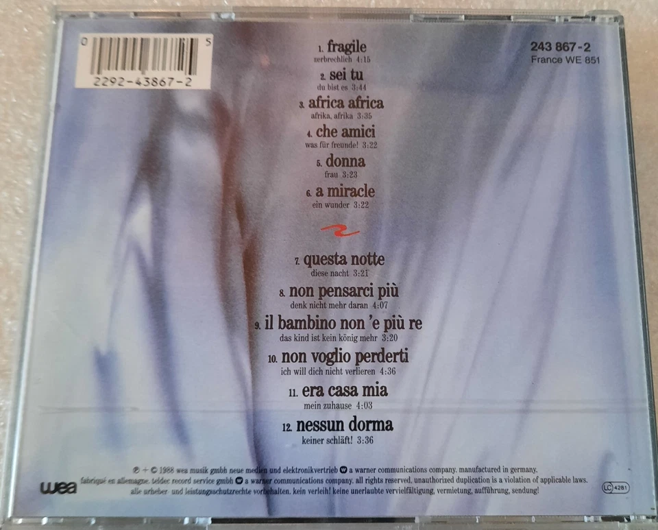 Al Bano & Romina Power Fragile CD - Bild 2 von 2