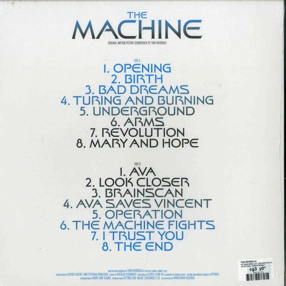 Tom Raybould / THE MACHINE (LP) (SOUNDTRACK) / WRWTFWW / WRWTFWW037 / 12 Inch L - Bild 2 von 2