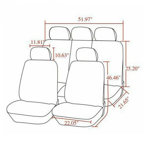 For Mazda 2 3 6 CX-3 CX-5 BT-50 1 Pair Car Front Seat Covers Full Set Cushion - Picture 8 of 12