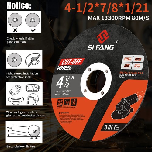 115mm Resin Cutting Disc 4.5'' Ultra Thin Metal Cut Off Wheels For Angle Grinder - Picture 5 of 6