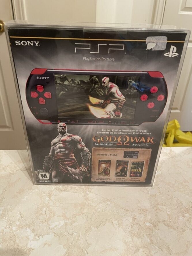 Sony PSP 3000 God of War Entertainment Pack Red Black Handheld