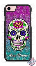 Funda protectora para teléfono Halloween Calavera calavera azúcar para iPhone 12 Samsung S9 Google