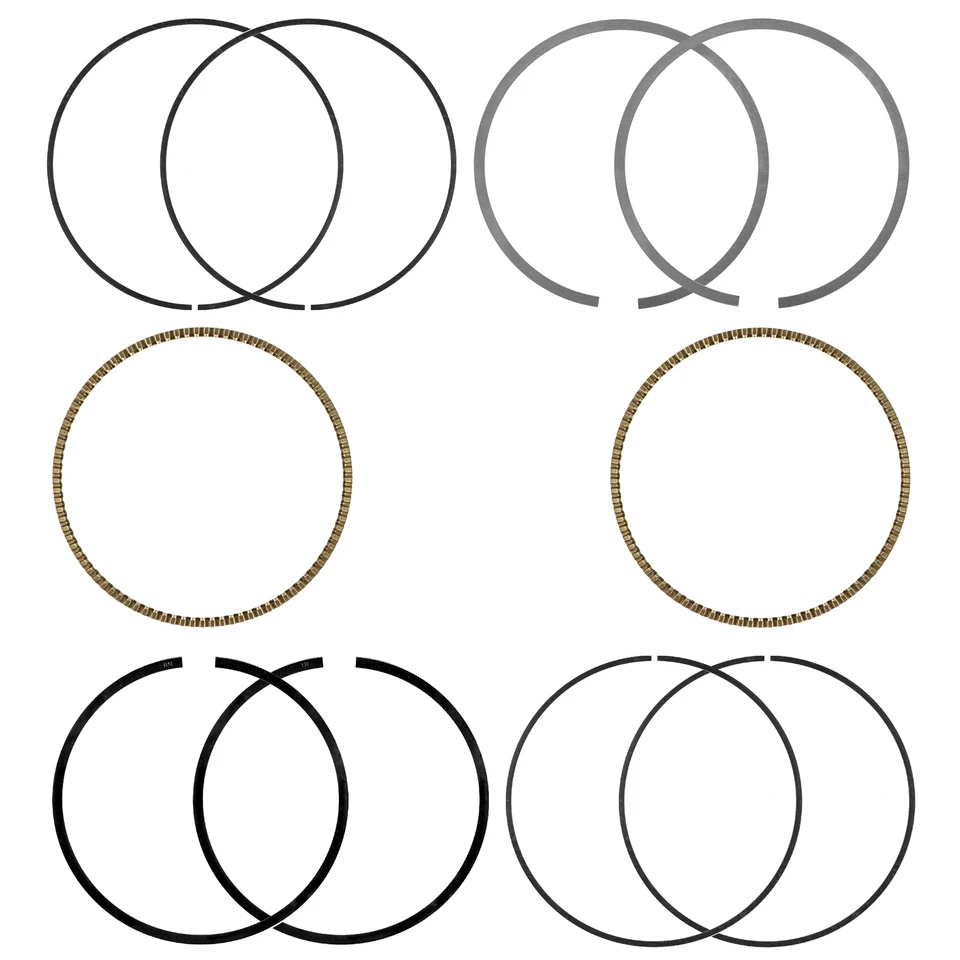 Набор поршневых колец Caltric для Yamaha V Star 650 XVS650 1998-2011 2013-2016 QTY 2 - Изображение 4 из 4