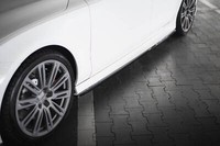 Seitenschweller Ansatz V.2 FüR Audi RS7 C7 Facelift Schwarz Hochglanz Schweller