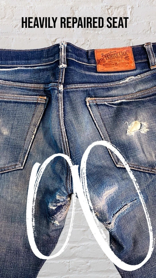 Fabric Mill One Of A Kind Denim Development Sample Tapered Jean 35” X 28” - Image 4 of 4