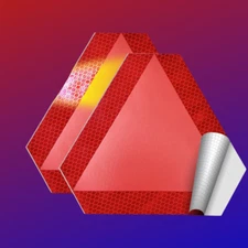 Slow Moving Vehicle Sign 2 Pack 7 x 8 Diamond Grade Reflective Slow Moving Decal