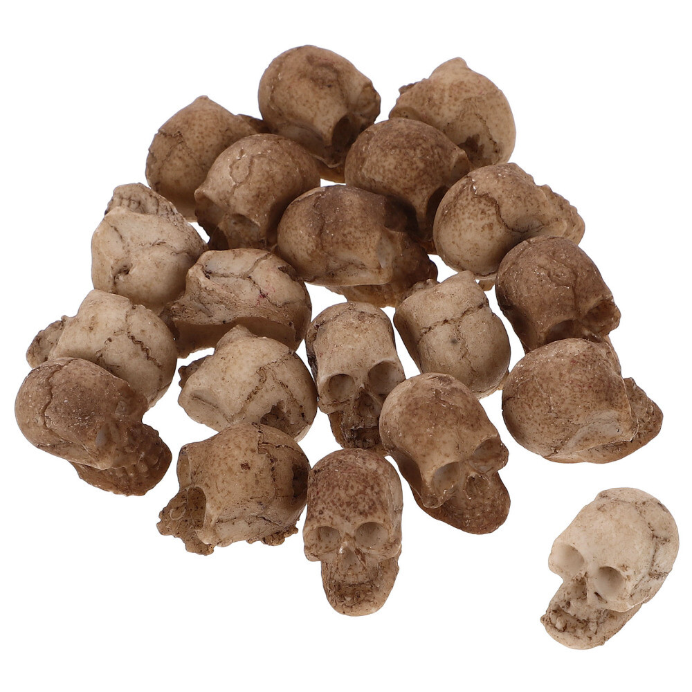 20 Pcs Skeleton Halloween Decoration Resin Skull Mask Office