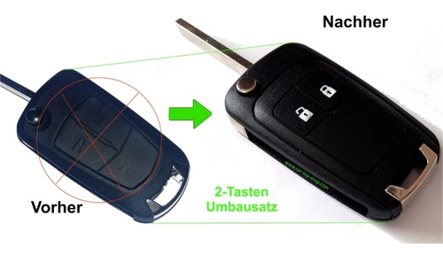 2 Button Conversion Kit for Opel Key to New Design Astra H Corsa D Meriva