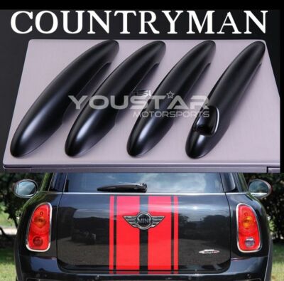 AU STOC Set MATT BLACK Door Handle Covers for MINI R60 11-16 COUNTRYMAN Cooper S