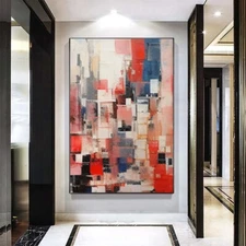 Hand-painted Oil Painting Abstract Decorative Painting For Living Room red