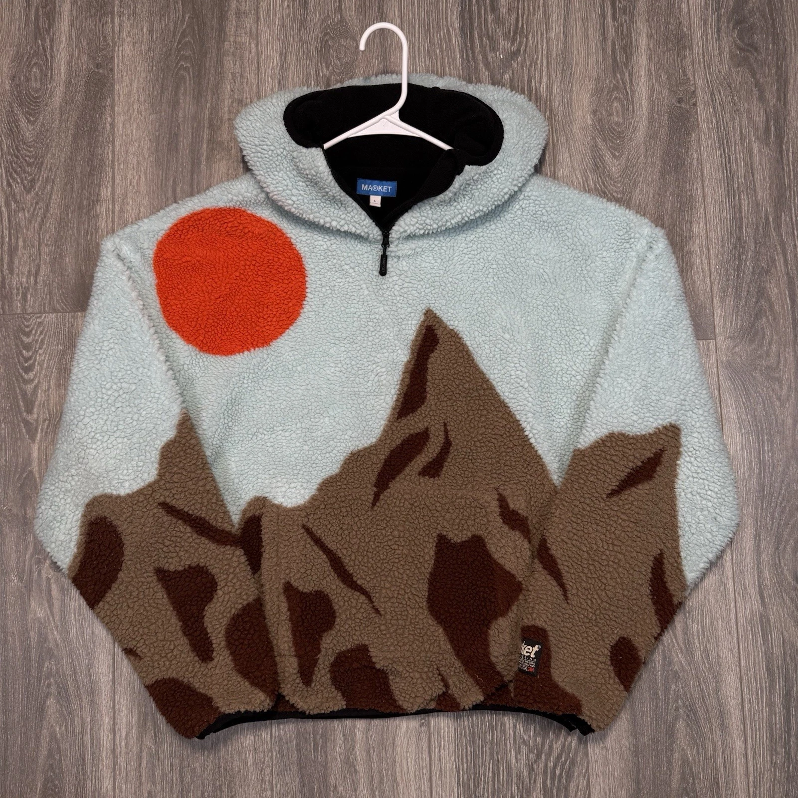 Market Peaked Jacket Acorn Unisex Sherpa Fleece Pullover Hoodie Sweatshirt Sz L
Opens in a new windo