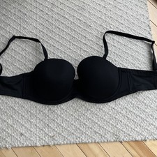 Wacoal Bra Size 36D Red Carpet Convertible Strapless Roebuck Black 854119