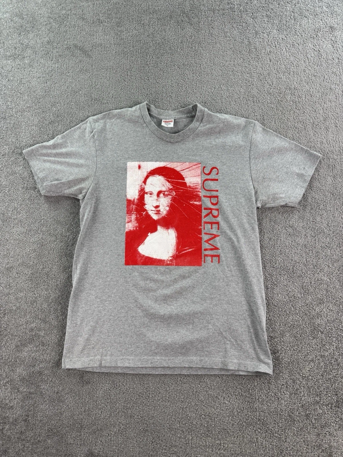 Chemise Supreme Homme Gris Moyen Mona Lisa Logo Graphique Manches Shot Designer USA