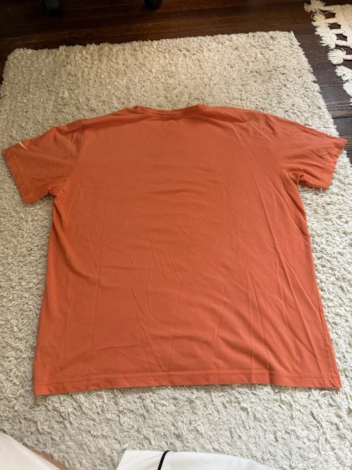 Camiseta de golf para hombre Nike naranja manga corta XL con logotipo blanco Foto 4 de 4