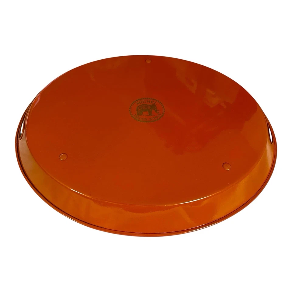 Michel Design Works Fruit Pears Tray With Inset Handles Each End Metal 16" - Image 3 of 4