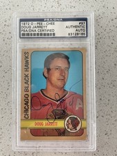 1972-73 OPC Autographed Doug Jarrett Black Hawks