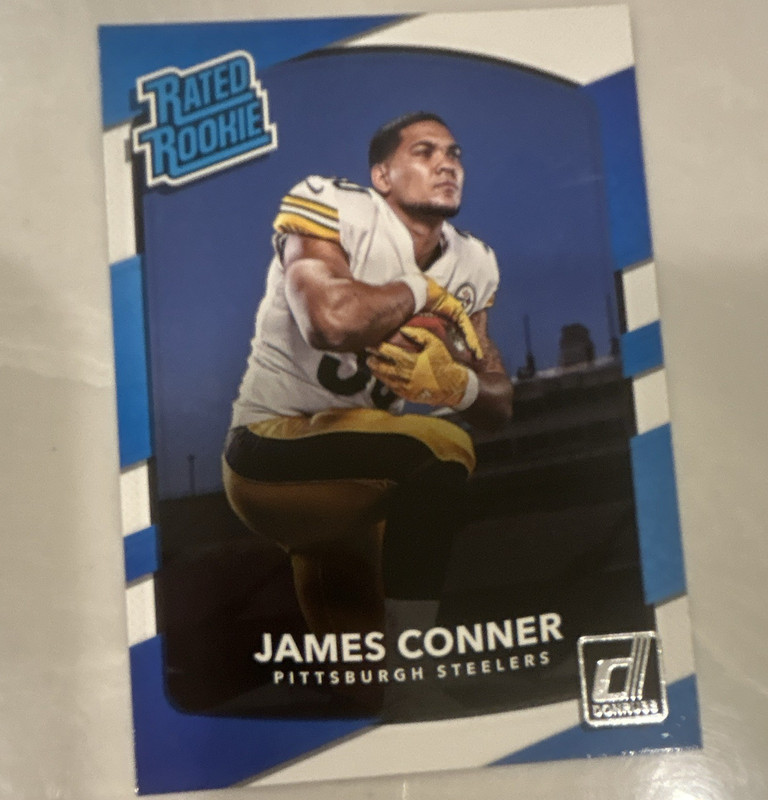 Panini 2017 Donruss Rated Rookie James Conner Steelers #322 NFL Card