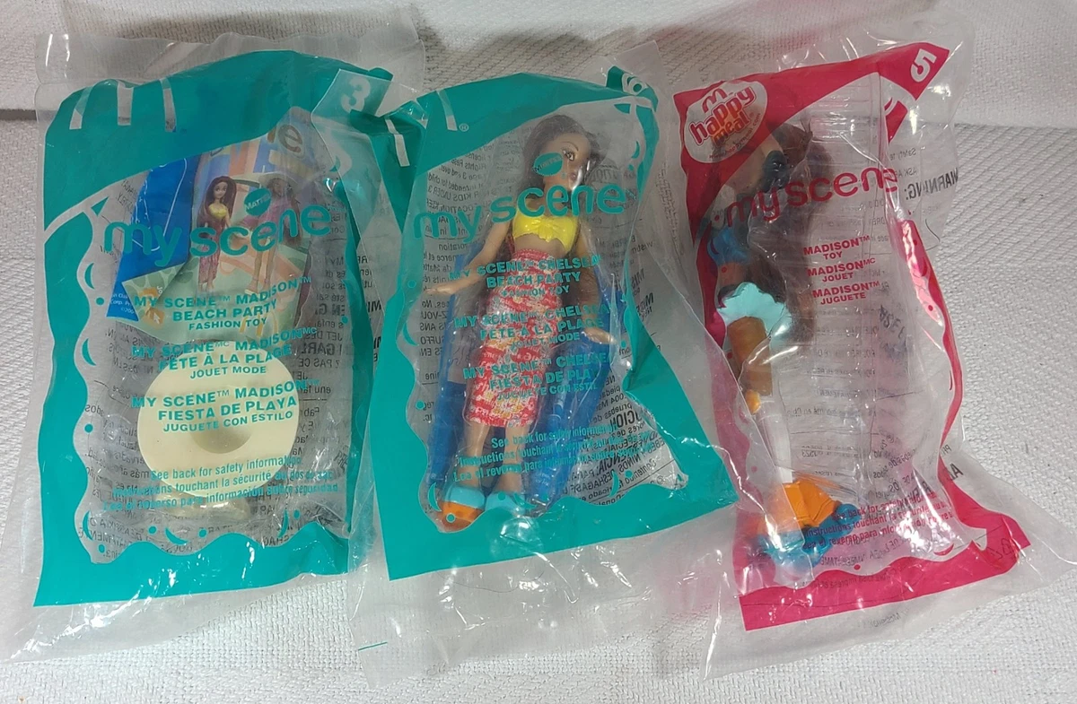 Lot De 4 Mini Poupées Barbie McDonald USA Environ 10 Cm - Occasion, Modèle S717
