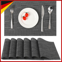 Tischsets Abwaschbar 6Er Set Gewebte Platzdeckchen Rutschfest HitzebestäNdig