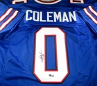 Keon Coleman / Autographed Buffalo Bills Blue Custom Football Jersey / Beckett