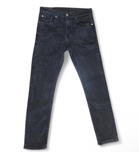 Levi's Men's 508 Black Denim Jeans Regular Fit Solid 5-Pocket Zip Button