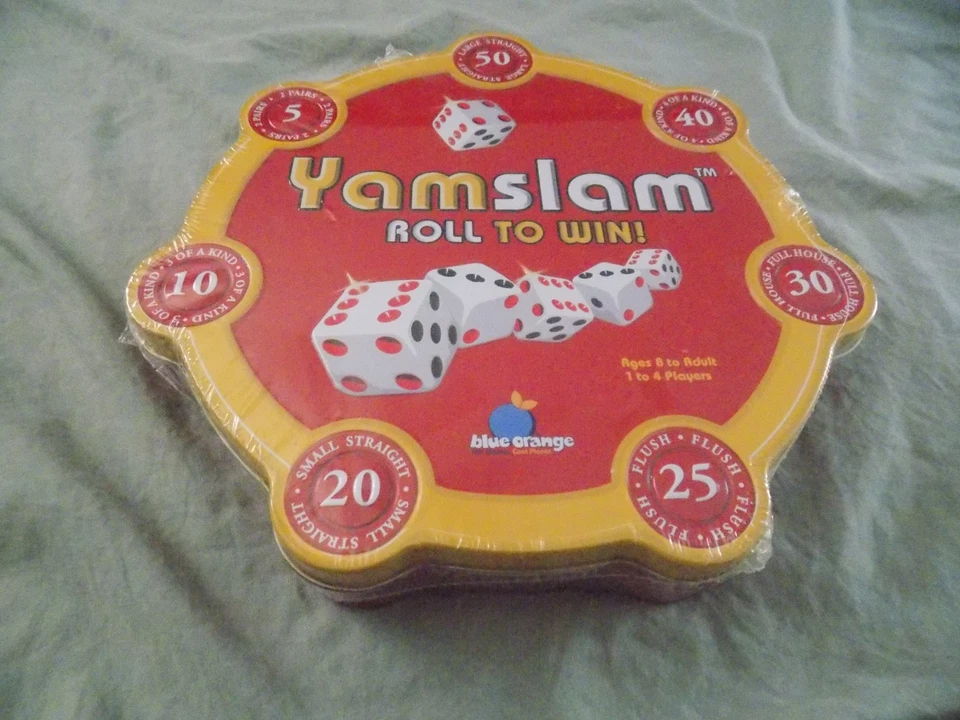 Yamslam Strategy Dice Game Roll To Win Yahtzee 2008 Blue Orange Sealed #00300 - Image 2 of 3