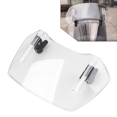 Universal Motorcycle Windshield Windscreen Extension Adjustable Spoiler Clear