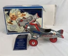 Vintage Coca Cola Silver Edition Die Cast Metal Pedal Plane 1:3 Scale 1995 LE