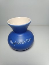 Devonmoor Pottery Hopton-On-Sea Blue Vase Small 10m