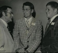 1975 Press Photo Birmingham Football Club Honorees Morris, Higginbotham, Whatley