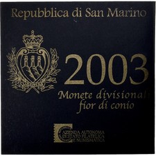[#1163368] San Marino, Euro-Set, 2003, Rome, 1 cent to 5 euro, MS(65-70)