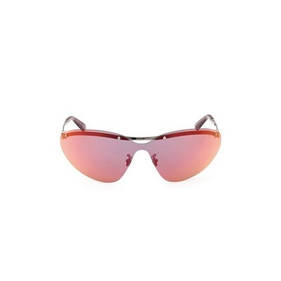 Moncler Carrion ML0255 14U Gunmetal Wrap Half-Rim Metal Sunglasses Frame 143-120