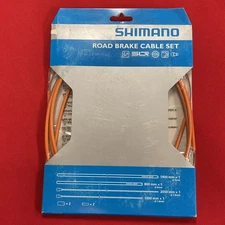 SHIMANO Road PTFE Teflon Coated Brake Cable & Housing Complete Set Orange NEW