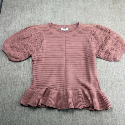 525 America Whitney Mix Stitch Sweater Rose Pink Size Small