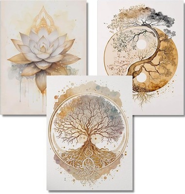 3 Pack Diamond Kits for Adults,5D Tree of Life Diamond Painting DIY Modern Go...