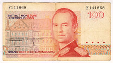 1985 Luxembourg 100 Francs 141868 Paper Money Banknotes