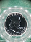 1963 50C Proof Franklin Half Dollar Perfect GEM, Silver, No Cameo
