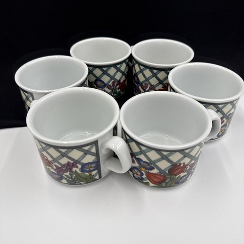 Dansk Nordic Garden Set Of (6) 2 3/4” Short Cups Coffee/Tea Porcelain •PRISTINE• - Picture 13 of 19