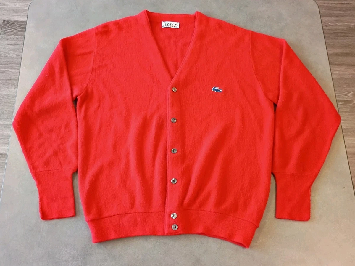 IZOD LACOSTE カーディガン usa製 Mサイズ Izod Lacoste Red Cardigans for Men for sale | eBay