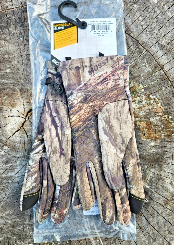 ScentBlocker Underguard Gloves Mossy Oak Country Early/Mid Season Large $35 - Image 2 of 3