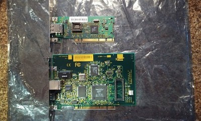 Lot of 2 3COM 3C905 10/100 ethernet pci cards 3C905CX-TXNM / 3C905TX-W