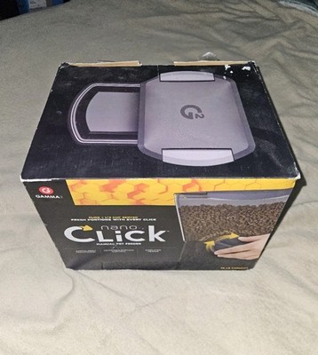 Gamma2 Nano Click Manual Pet Feeder Dry Dog Food Storage, Black, Up To 7.5 LB