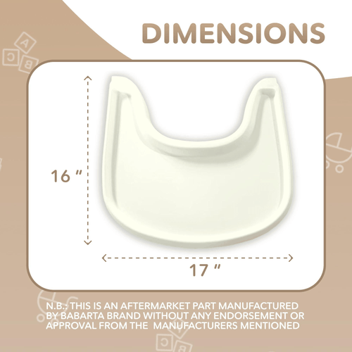 Hochstuhl Tablett kompatibel mit Stokke Trip Trap Stuhl glänzend milchig Farbe - Bild 2 von 10