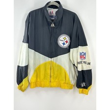 Vintage Pittsburgh Steelers Logo Athletic NFL Pro Line Windbreaker Jacket Black