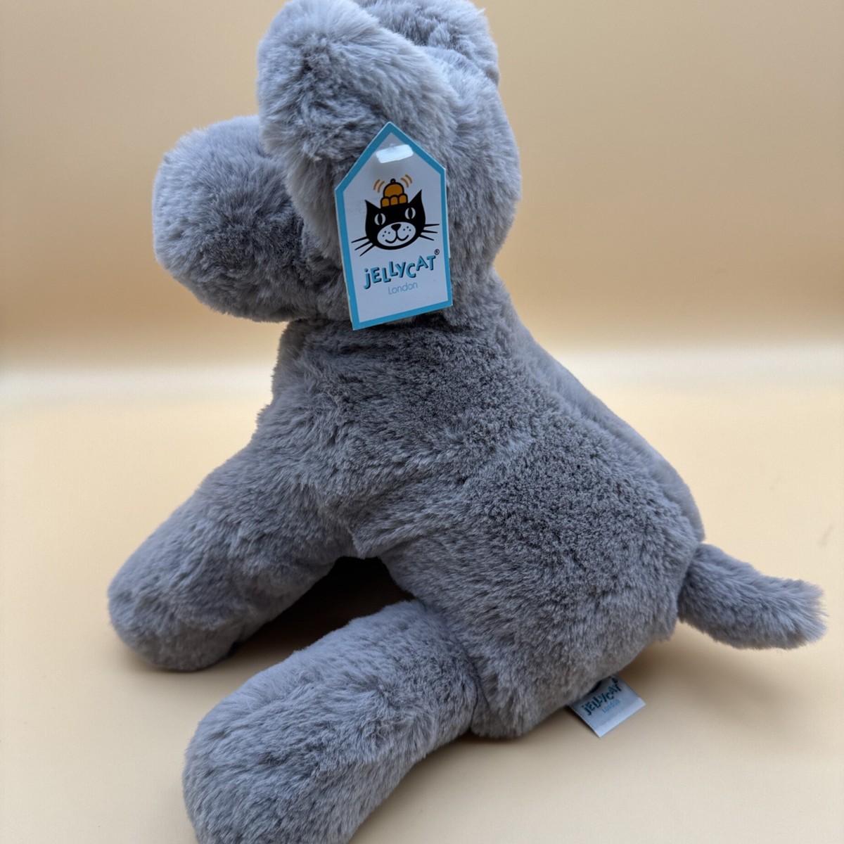 New with Tags NWT - Jellycat Medium Huggady Dog - Retired Grey