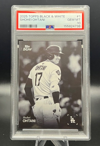 2025 Topps Black & White #1 Shohei Ohtani PSA 10 GEM MINT Los Angeles Dodgers